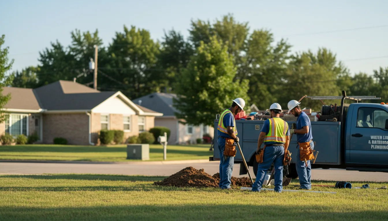 Residential water line and bathroom plumbing service in Jewett, OH
